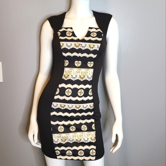 Black Bodycon Dress Sz Small - Picture 3 of 9